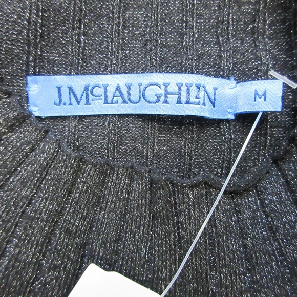 J. McLaughlin Maeve Sweater Skirt Matching Set M Black Metallic Midi Formal - Picture 3 of 13